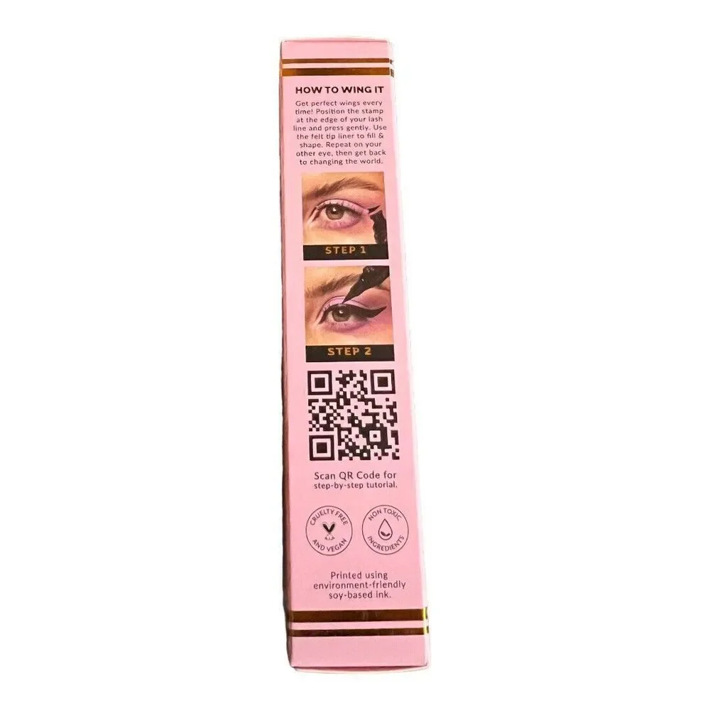 THE QUICK FLICK Intense Black Eyeliner Stamp For Perfect Wings Modest 10mm NIB